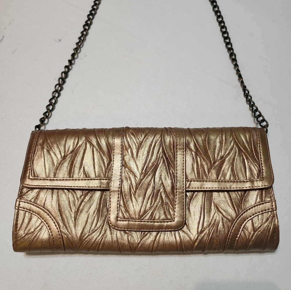 Prom Vintage Jessica McClintock Dark Gold Shoulder Bag, EUC